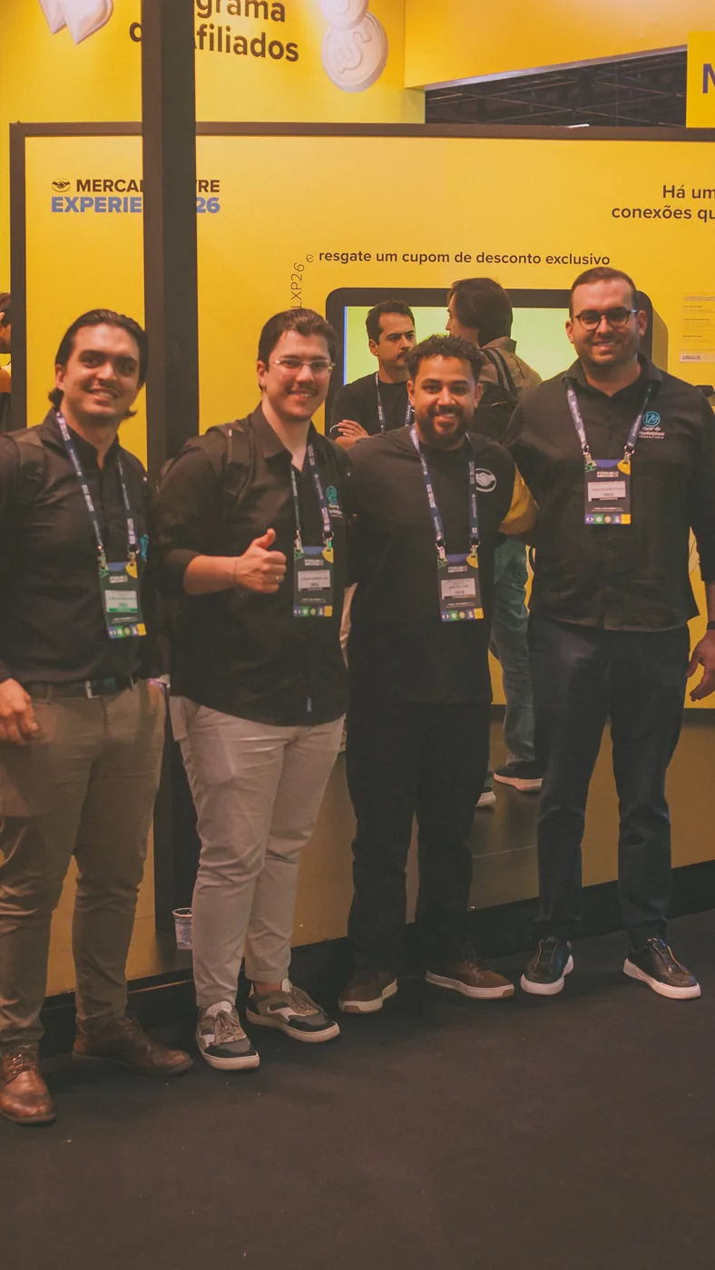 No estande do Mercado Livre, Fórum E-Commerce Brasil 2026